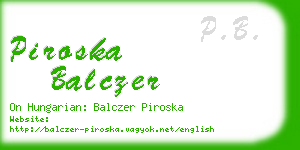 piroska balczer business card